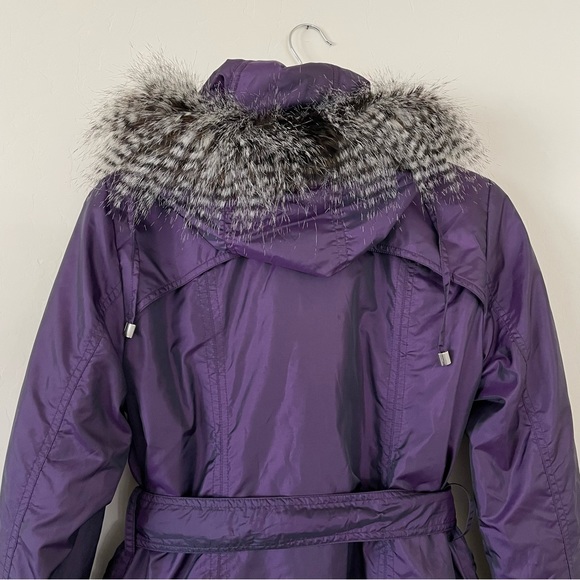 Betsey Johnson Purple Fur Hood Jacket - Picture 7 of 10